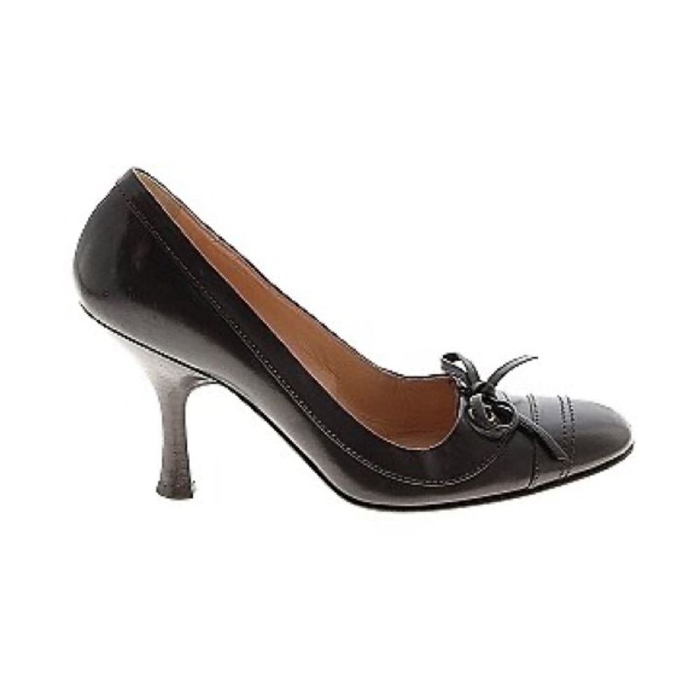 💯% Authentic Chanel Brown Cap Toe Heels Sz 39.5/9.5
